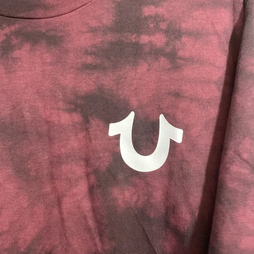 True Religion Men's Red MARBLE SS HS CREW NECK T-‎ Size XL, MSRP:$69.00 NWT